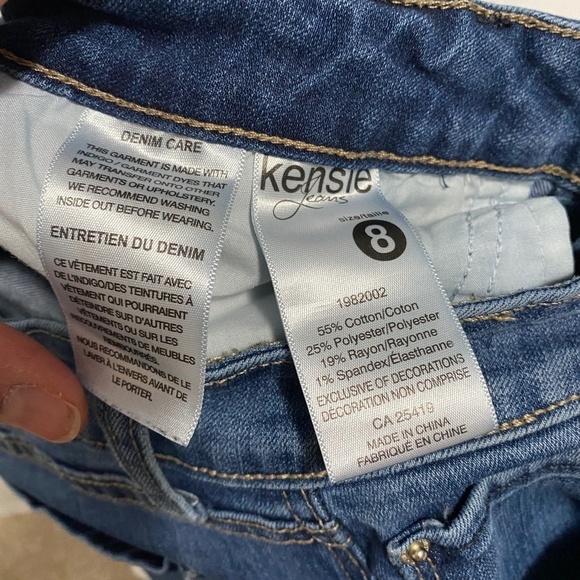 Kensie Jeans Straight Leg Women's Mid-Rise Blue Jeans Size 8 - Picture 6 of 11